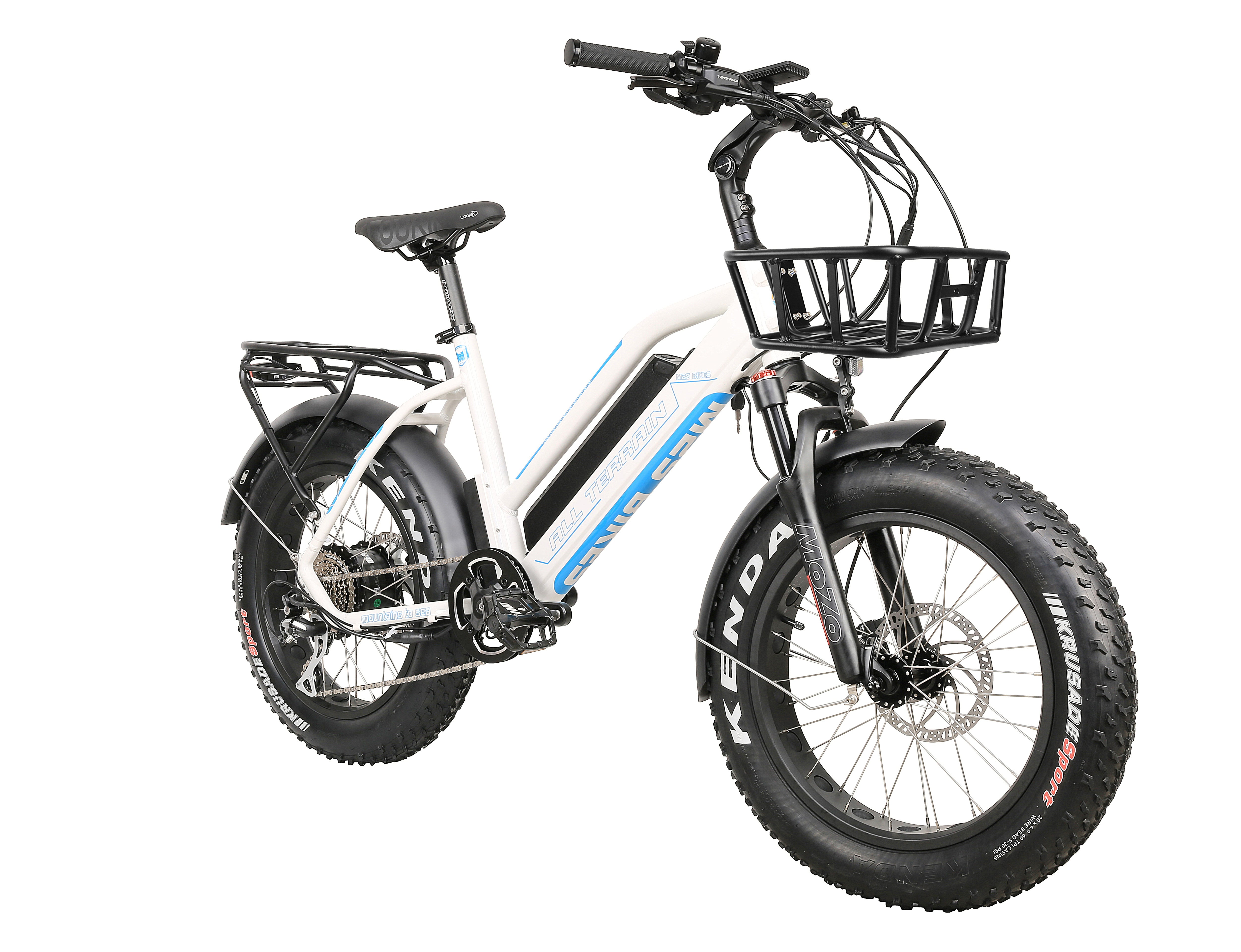 All Terrain Scout Step Thru Electric Fat Tire Bike Beach Off Road Mountains to Sea Sports